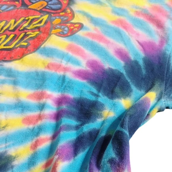 SANTA CRUZ Skateboards VINTAGE 90s Y2K UNISEX Men's (M) Women's (L) Tie-Dye Crop - Picture 11 of 12